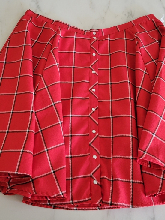 DIXXON Dresses & Skirts - Dixxon Daytona Red Checkered Skater Skirt 2X (Rare Ltd Ed)